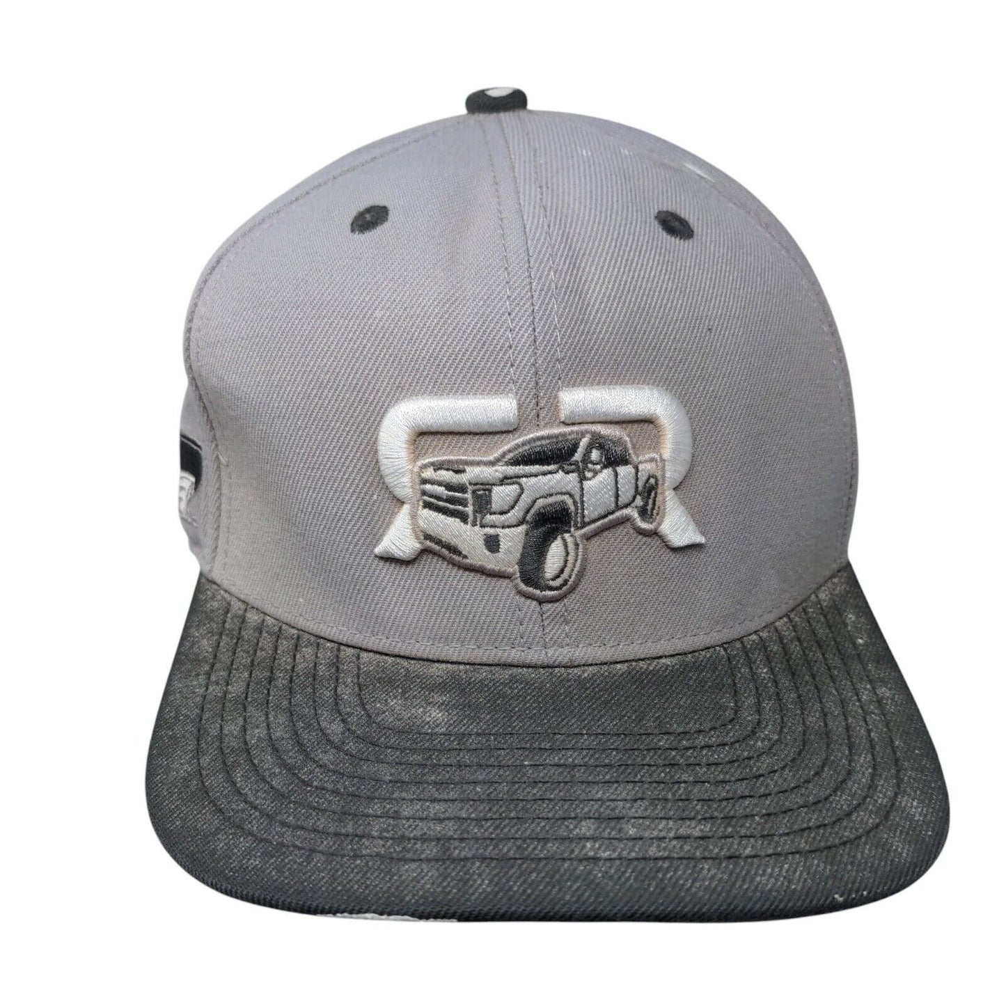 Truck Snapback Hat Gray One Size Embroidered 6 Panel Reloaded Merch