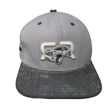 Truck Snapback Hat Gray One Size Embroidered 6 Panel Reloaded Merch