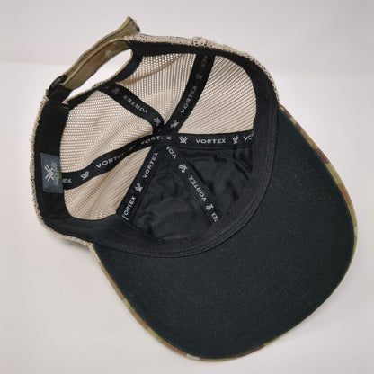 Vortex Strapback Hat Camouflage OS Adjustable Embroidered Mesh Back 6 Panel