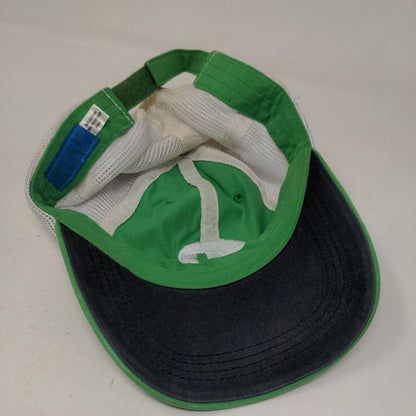 Costa Del Mar Strapback Meh Back Trucker Hat Green One Size Colorblock