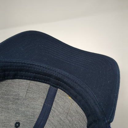 Project Big Wood Patch Snapback Trucker Hat Blue One Size Mesh Back