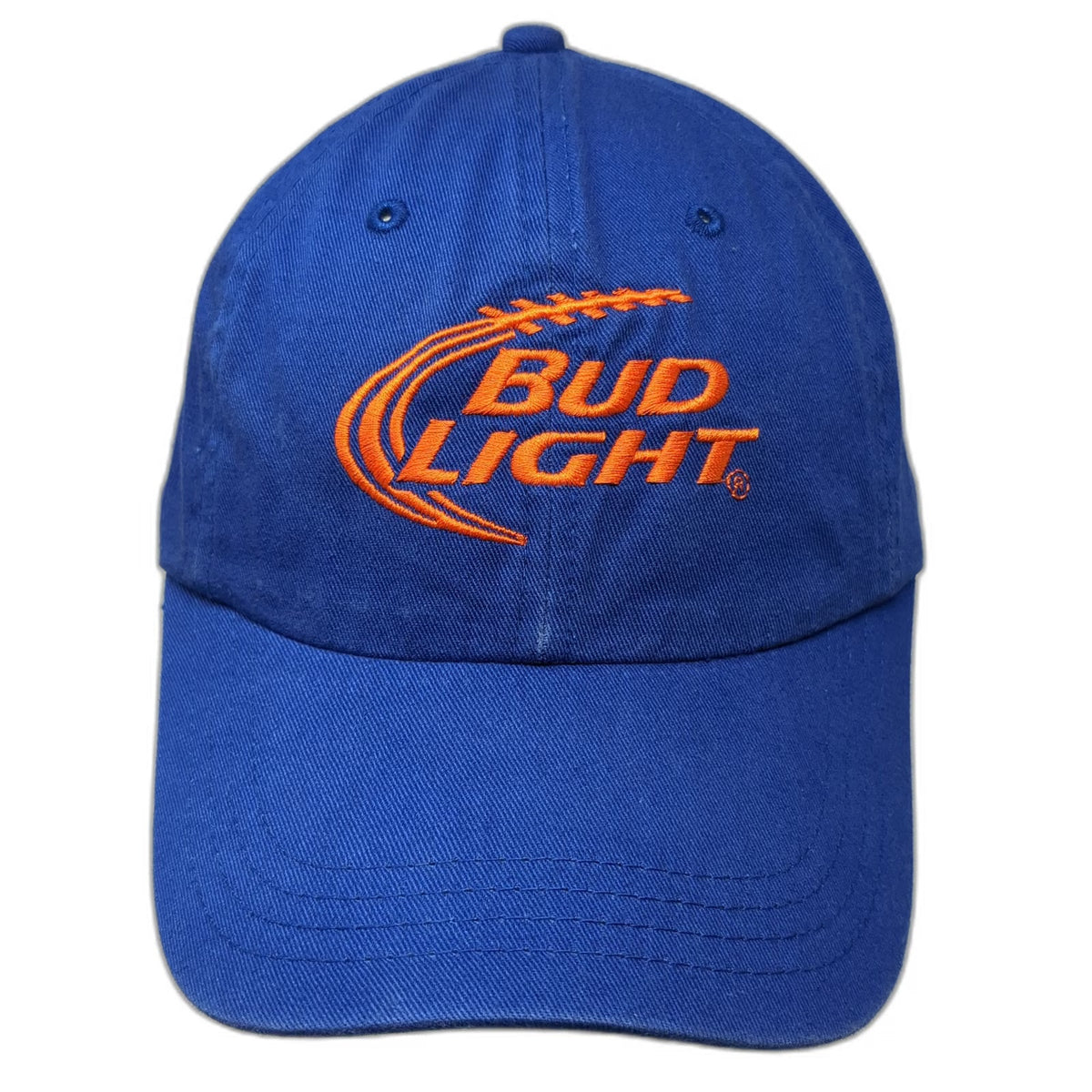 Bud Light Blue Baseball Cap One Size Embroidered Logo Slideback Closure Hat