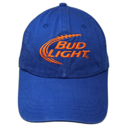 Bud Light Blue Baseball Cap One Size Embroidered Logo Slideback Closure Hat