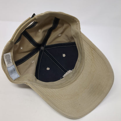 Nike Strapback Hat Tan One Size Adjustable Embroidered Swoosh 6 Panel Cotton