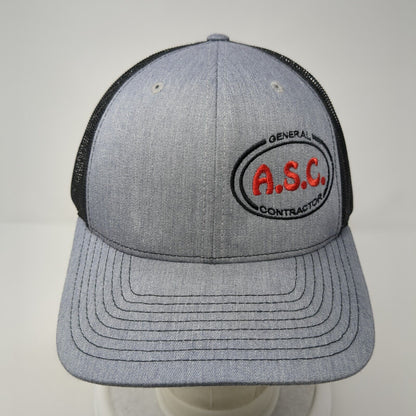A.S.C. General Contractor Snapback Trucker Hat Gray One Size Mesh Back