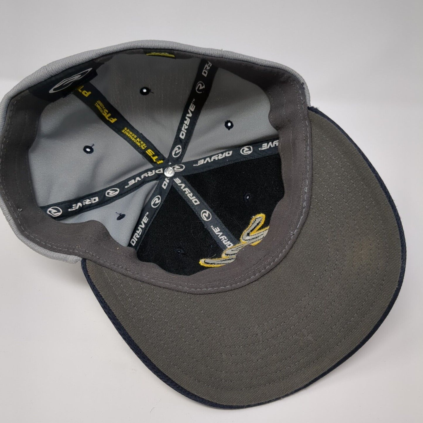 Letter M Fitted Hat Gray L/XL Embroidered Vented Holes 6 Panel Dryve Richardson