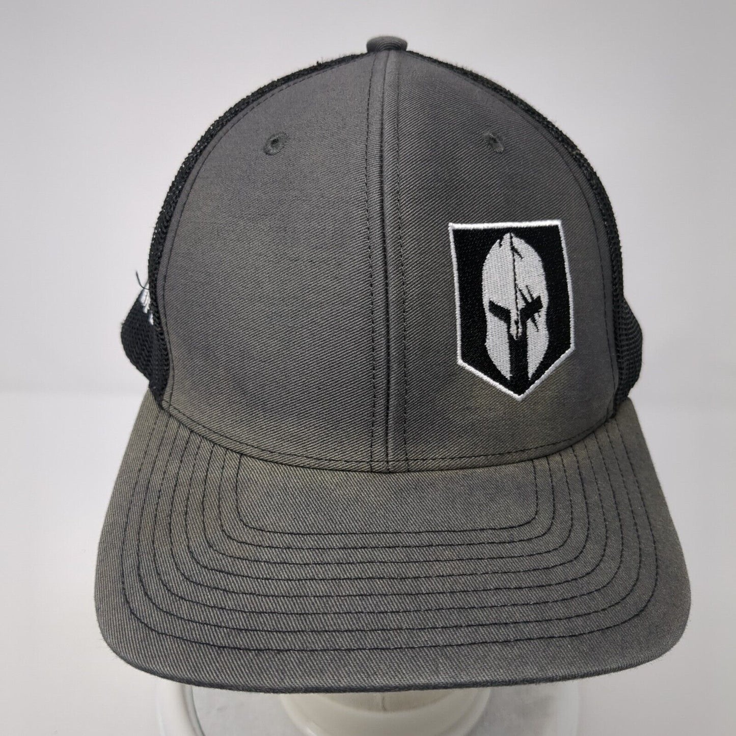 FMT Snapback Mesh Back Trucker Hat Gray One Size Embroidered Logo