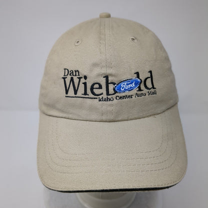 Dan Wiebold Ford Strapback Hat Tan OSFM Adjustable Embroidered Otto