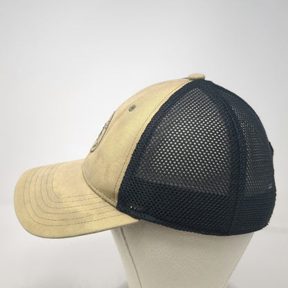 adidas Trucker Hat Brown One Size Mesh Snapback Three Stripes Patch Logo