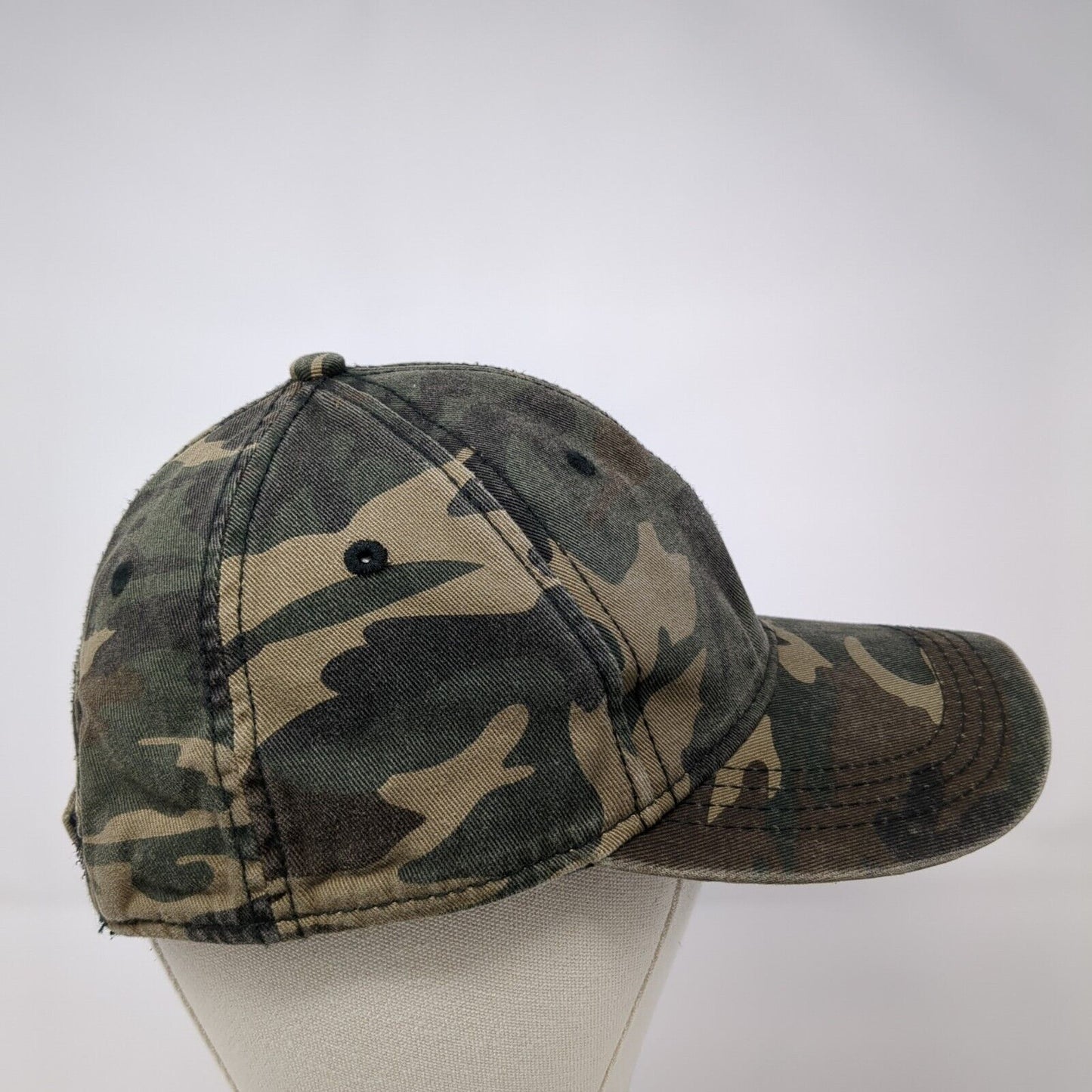George Strapback Hat Camouflage OSFM Adjustable Vented Holes 6 Panel Blank
