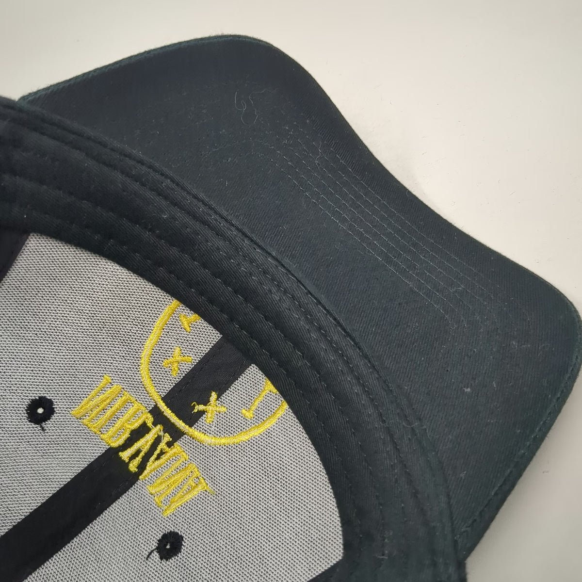 Nirvana Snapback Black One Size Embroidered Smiley Face Yellow Logo Music Hat