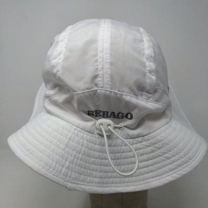 Sebago Men's Wide Brim Sun Hat White Size OS Graphic Quantum Logo Polyester