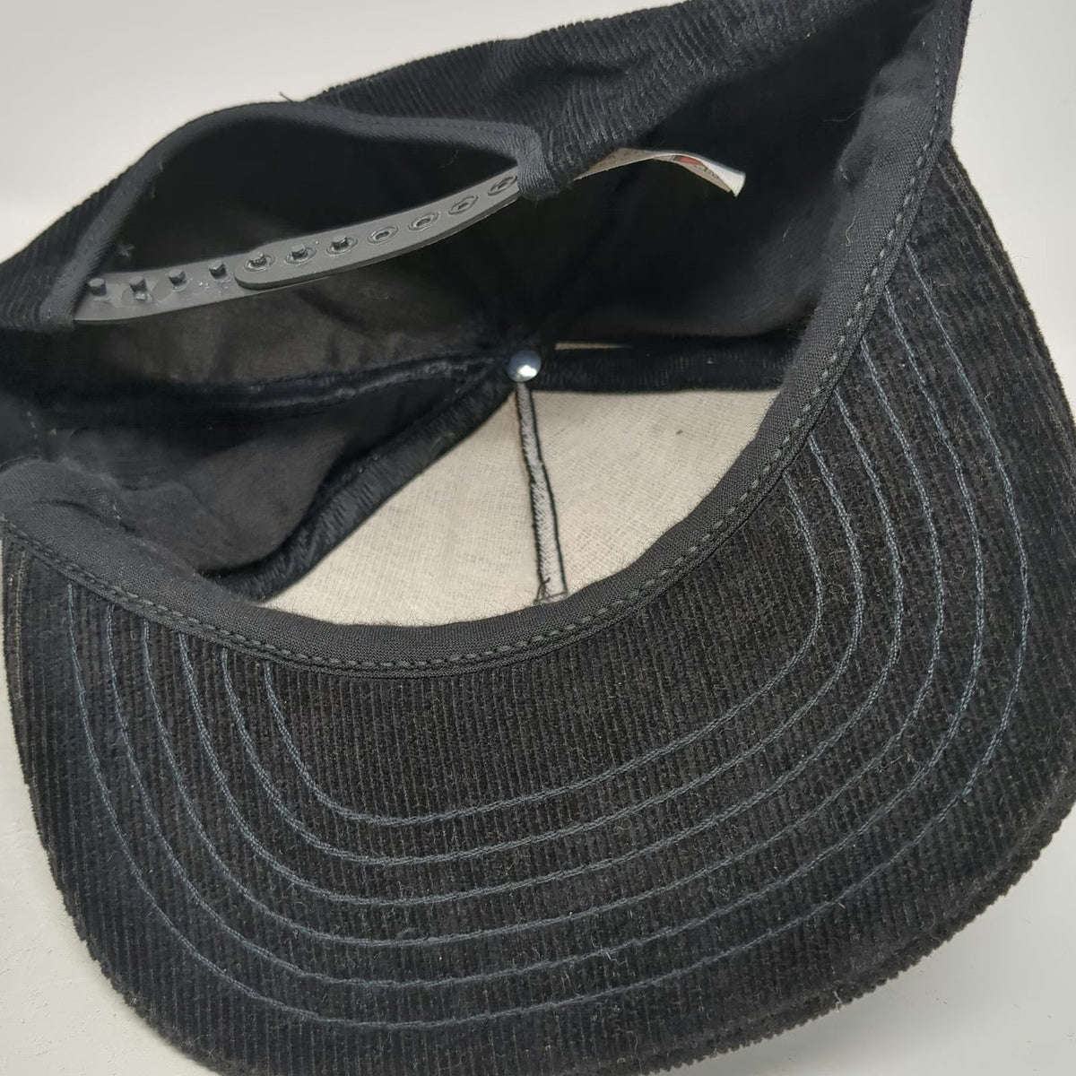 Stylemaster 5 Panel Black Hat One Size Corduroy Snapback Made in USA Carboline