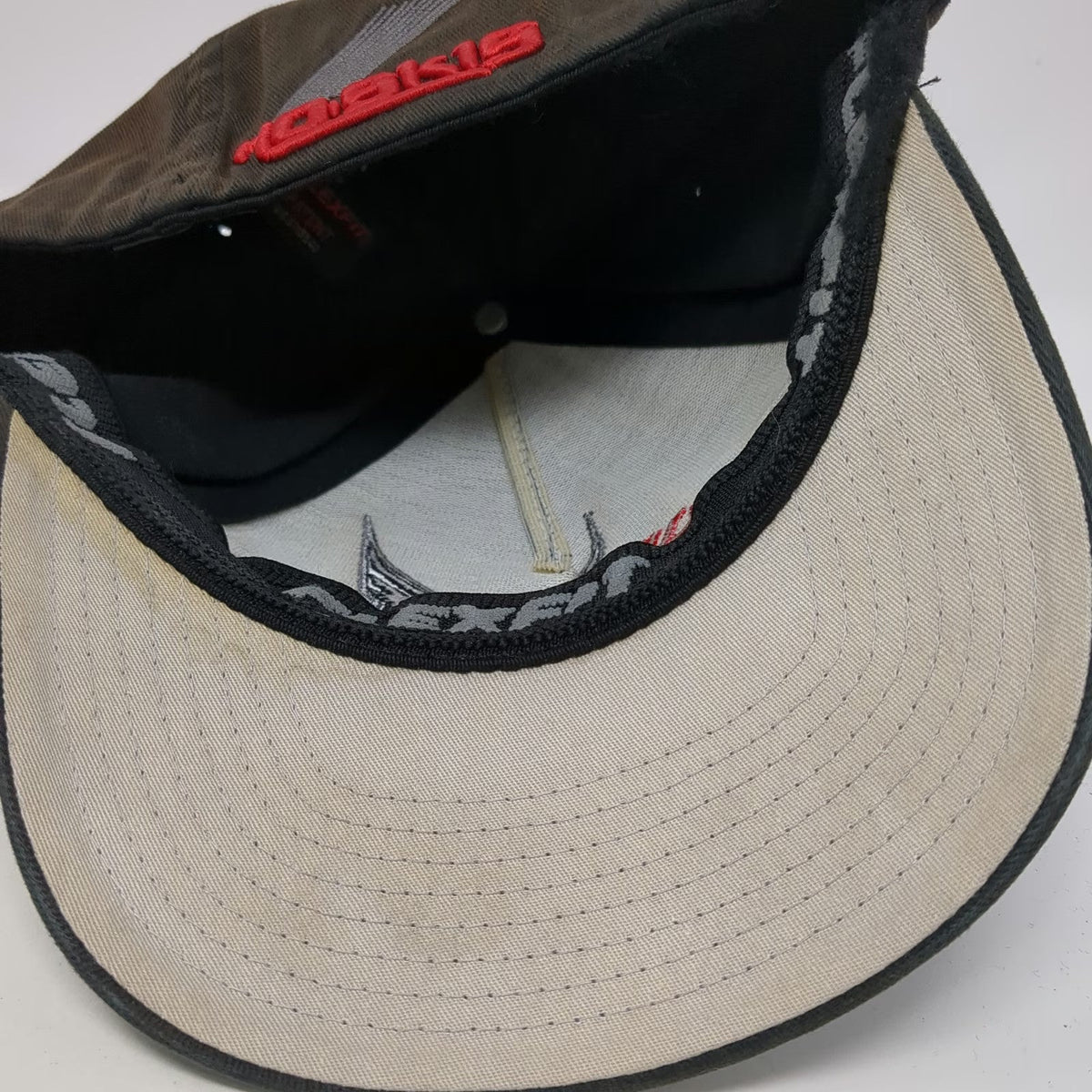 Hoskis 5 Panel Black Hat M Flexfit Embroidered Waterski Water Sports Logo