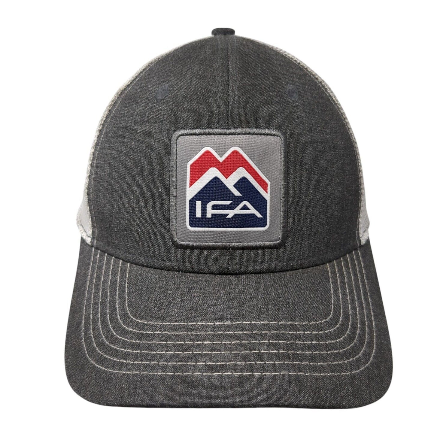 IFA Snapback Mesh Back Trucker Hat Gray One Size Adjustable Colorblock