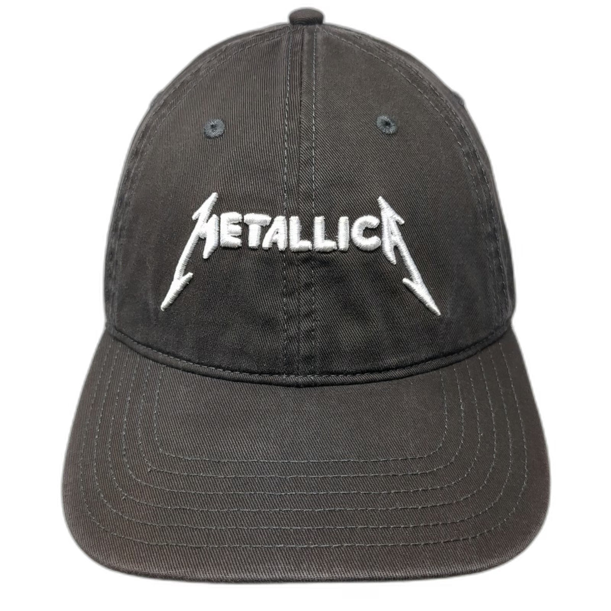 American Eagle Metallica Band Logo Gray Baseball Cap One Size Hat Adjustable