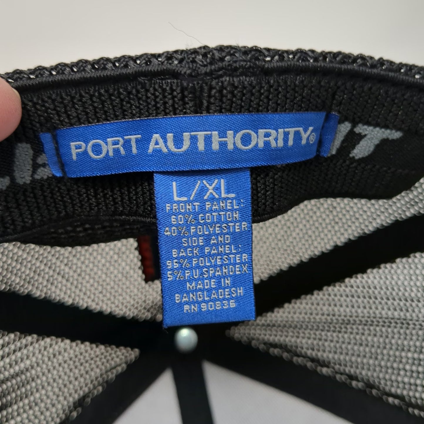 Port Authority Baseball Cap Gray XL Starr General Contracting Mesh Flexfit Hat