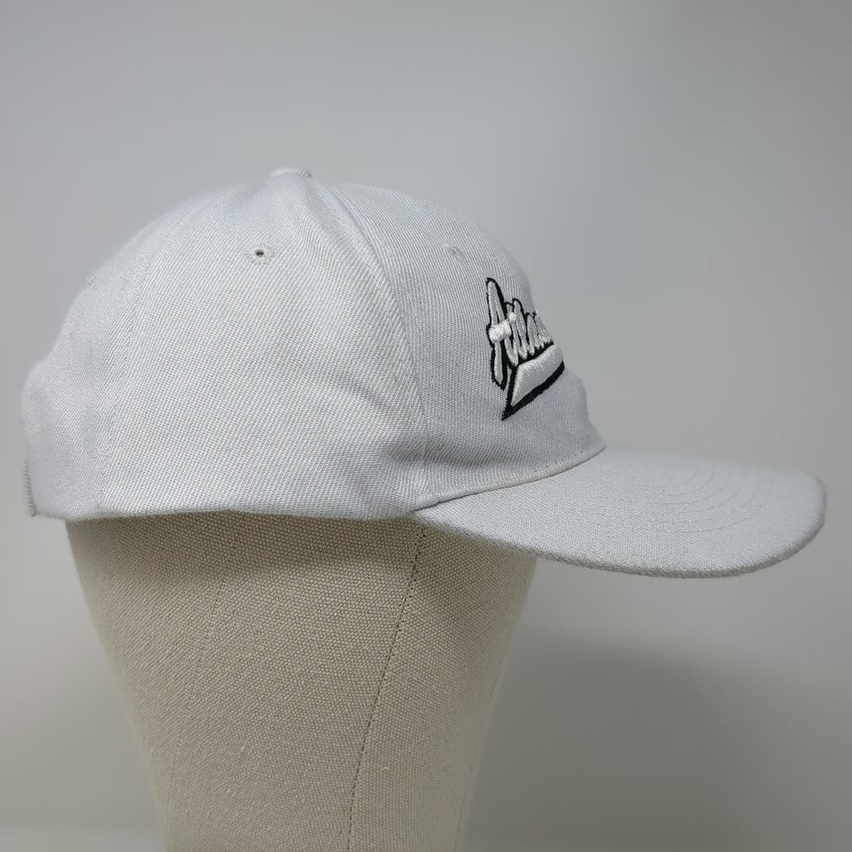 White Atlantic City NJ One Size Baseball Cap Hat Embroidered Adjustable Strap