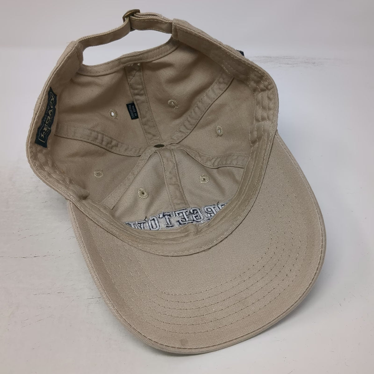 Legacy Georgetown University Hoyas NCAA Cap Beige Blue OS Embroidered Slideback