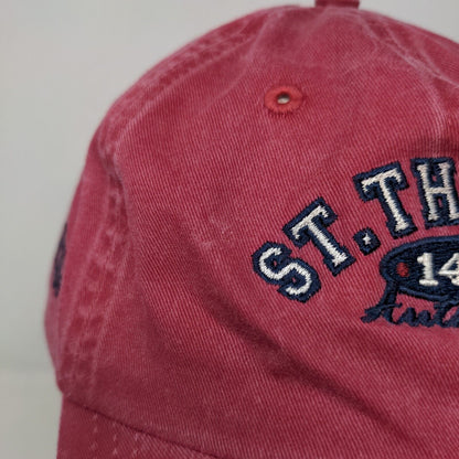 Ahead Men's Slideback Hat Red St Thomas 100% Cotton 1493 Embroidered Logo