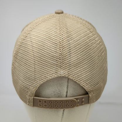 Cobra Rebel Farmers Co-Op Trucker Hat Beige One Size Snapback Rope Mesh