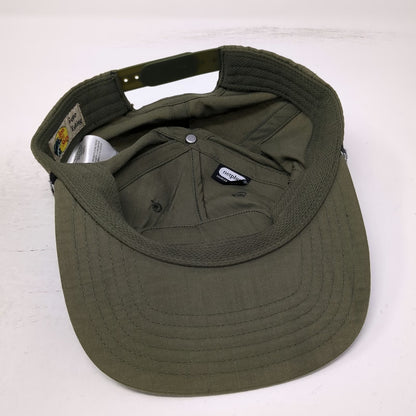 Bass Pro Shops 5 Panel Green One Size Snapback Rope Hat Embroidered Patch Fish