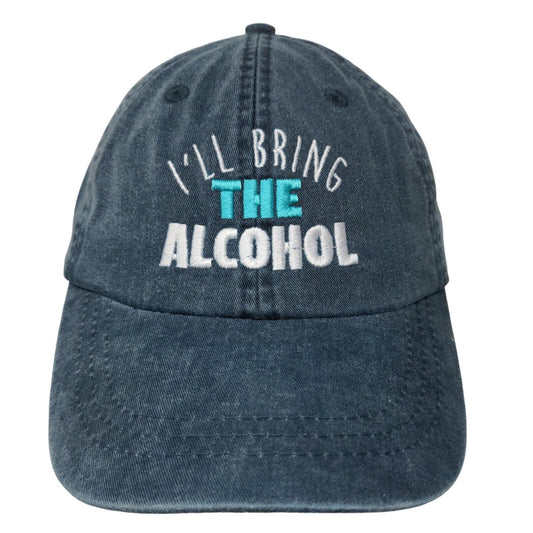 Adams Men's Slideback Hat Blue Adjustable Embroidered Logo Alcohol Cotton