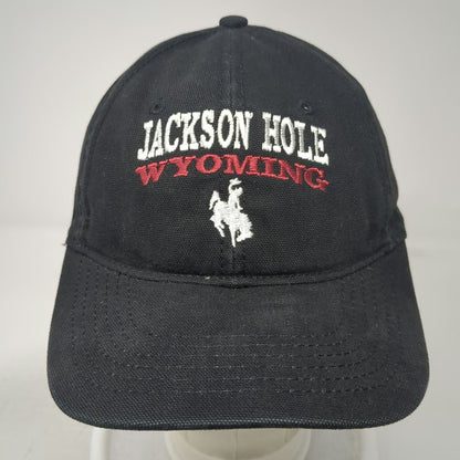 Dri Duck Baseball Cap Black One Size Jackson Hole Wyoming Bronco Hat Strapback