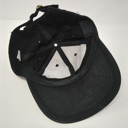 Unbranded Slideback Hat Black One Size Adjustable Vented Holes 6 Panel Blank