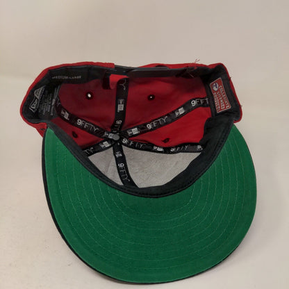 New Era Men's Snapback 9Fifty Hat Red Size M/L Embroidered Ohio State Buckeyes