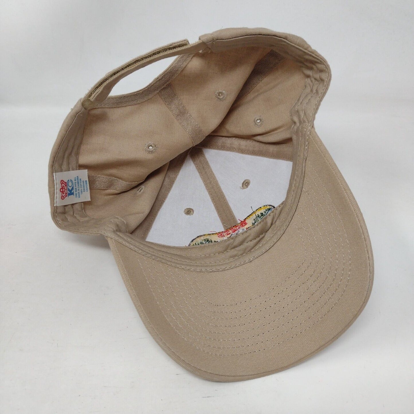 Boise Mattress Strapback Hat Tan OSFA Adjustable Embroidered 6 Panel KC Caps
