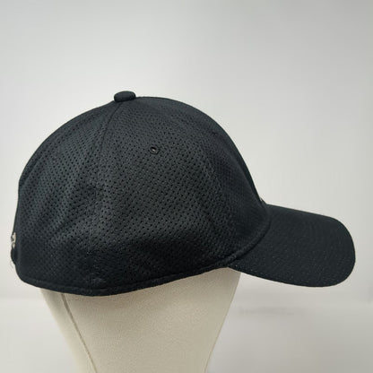 adidas Baseball Cap Black XL Performance Mesh Stretch Fit Climalite Athletic Hat