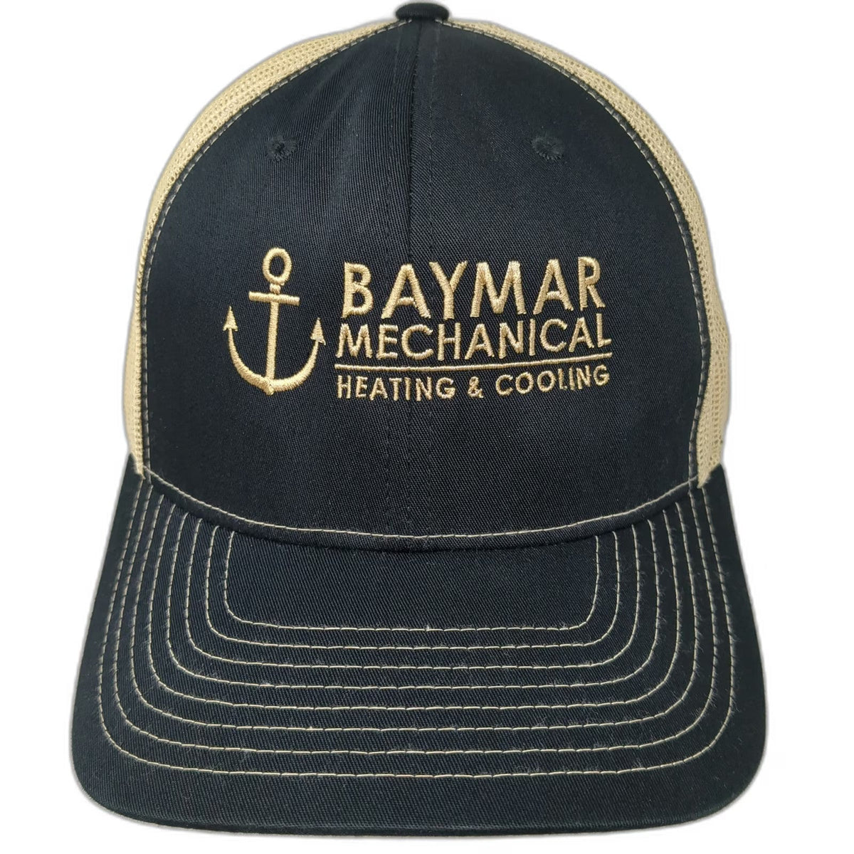 Richardson Trucker Hat Black One Size Baymar Mechanical Anchor Heating Cooling