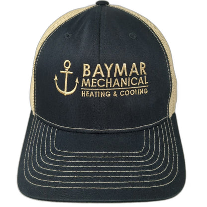 Richardson Trucker Hat Black One Size Baymar Mechanical Anchor Heating Cooling
