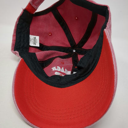 Tsunami Surf Shop Baseball Cap Red One Size Cotton Myrtle Beach SC Strapback Hat