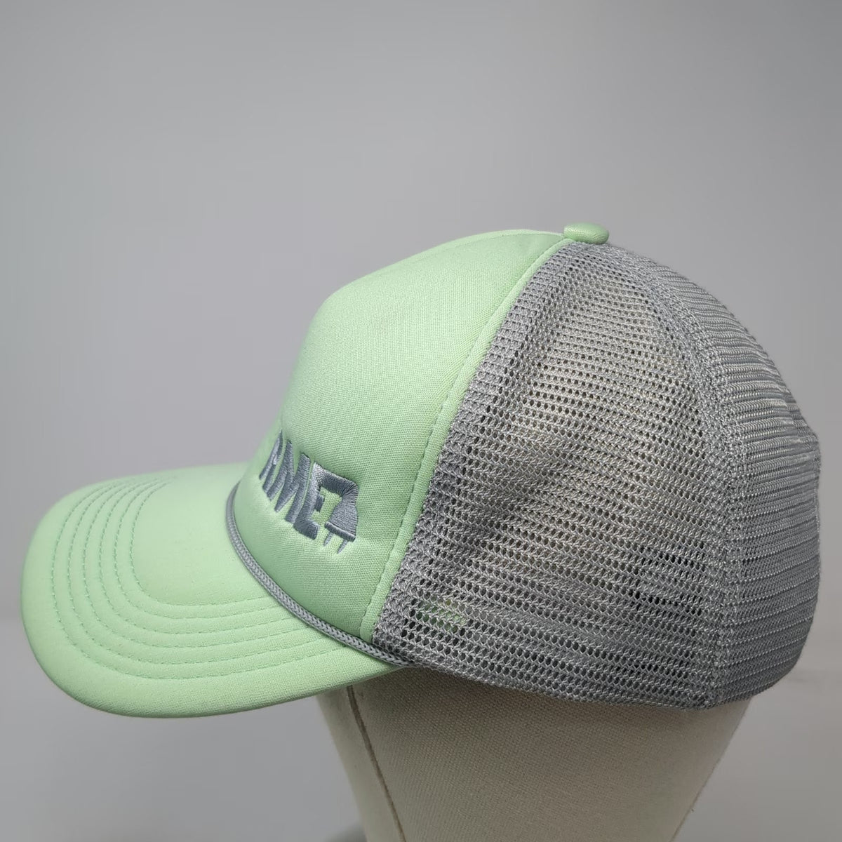 Pacific Headwear Trucker Hat Green One Size Mesh Back RME Logo Rope Snapback