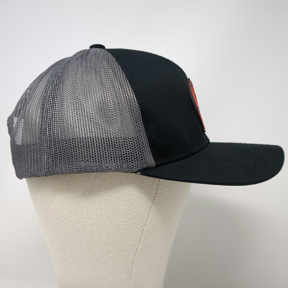 Pacific Headwear Trucker Hat Black Gray Orange One Size Mountain Brace Systems