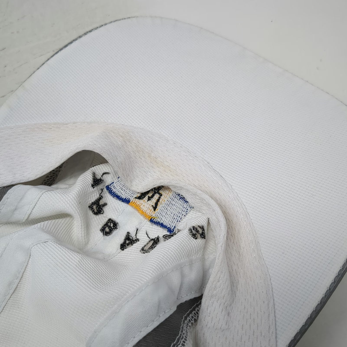Baseball Cap White One Size Barbados Flag Performance Mesh Strapback Hat Trident