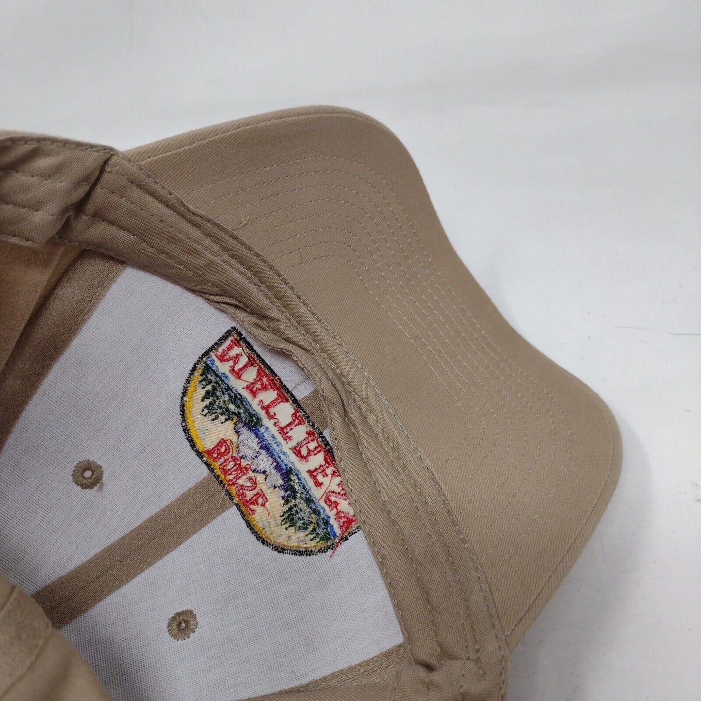 Boise Mattress Strapback Hat Tan OSFA Adjustable Embroidered 6 Panel KC Caps