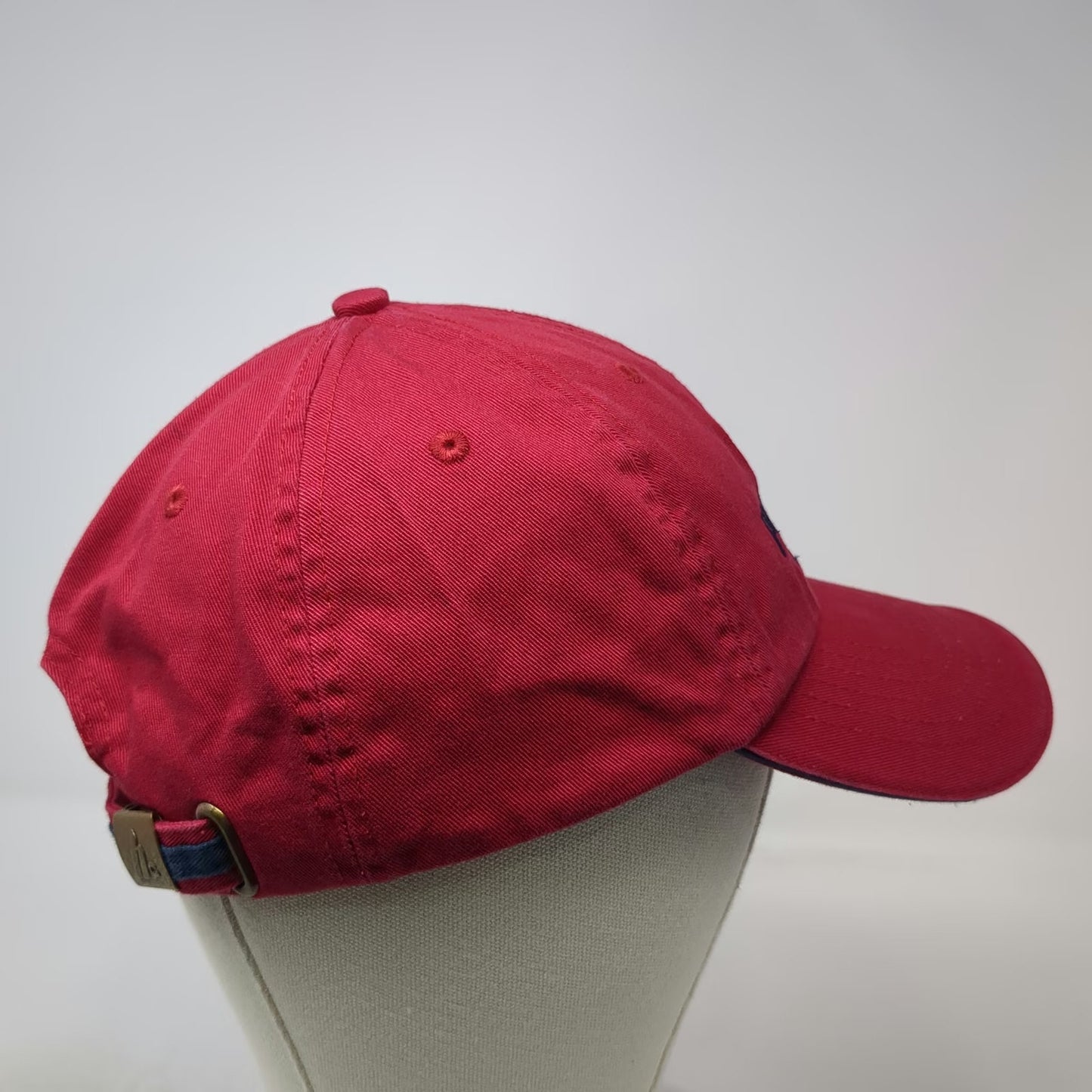 Red Baseball Cap OSFM Pacific Beach California Palm Trees Hat Adjustable Blue