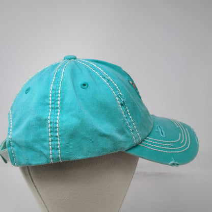 KBETHOS 5 Panel Blue OSFM Cactus Frayed Strapback Hat Southwest Serape Stitch