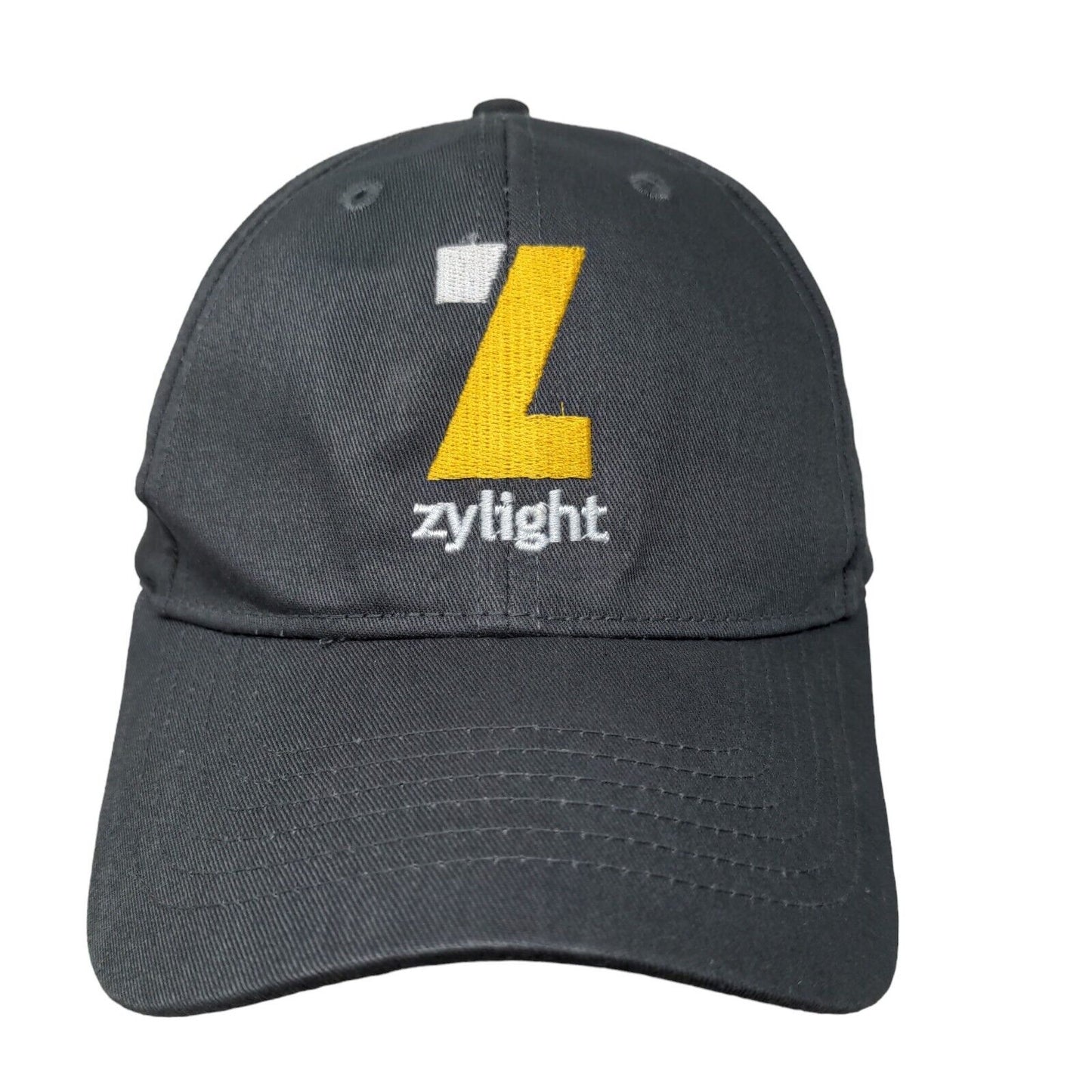 Sportsman Men's Strapback Hat Gray Adjustable Embroidered Zylight Logo Cotton