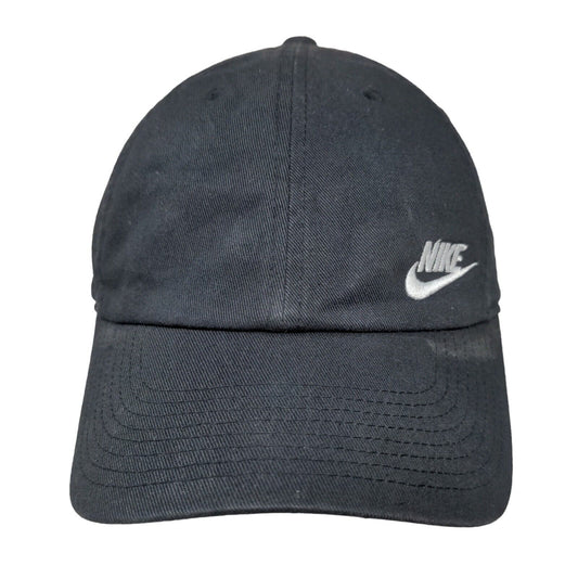 Nike Slideback Hat Black OSFM Adjustable Embroidered Logo Heritage86 5 Panel