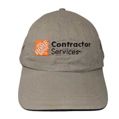 The Home Depot Contractor Services Strapback Hat Tan One Size 6 Panel