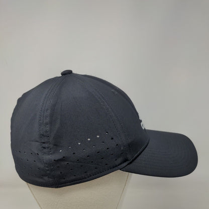 Adidas Climalite Fitted Hat Black Small/Medium Laser Cut Solid 6 Panel