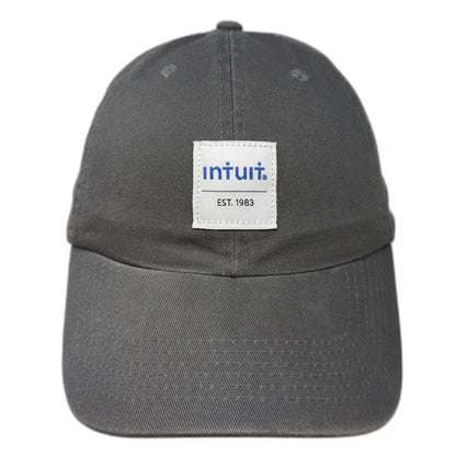 Quake City Caps Baseball Cap Gray One Size Slideback Hat Intuit Est 1983 Patch