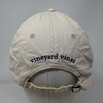 Vineyard Vines Slideback Hat Tan One Size Adjustable Embroidered 6 Panel Cotton