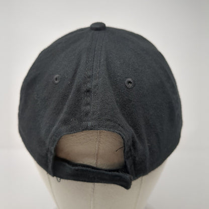 Malibu Black Strapback Hat Black One Size Adjustable Embroidered KC