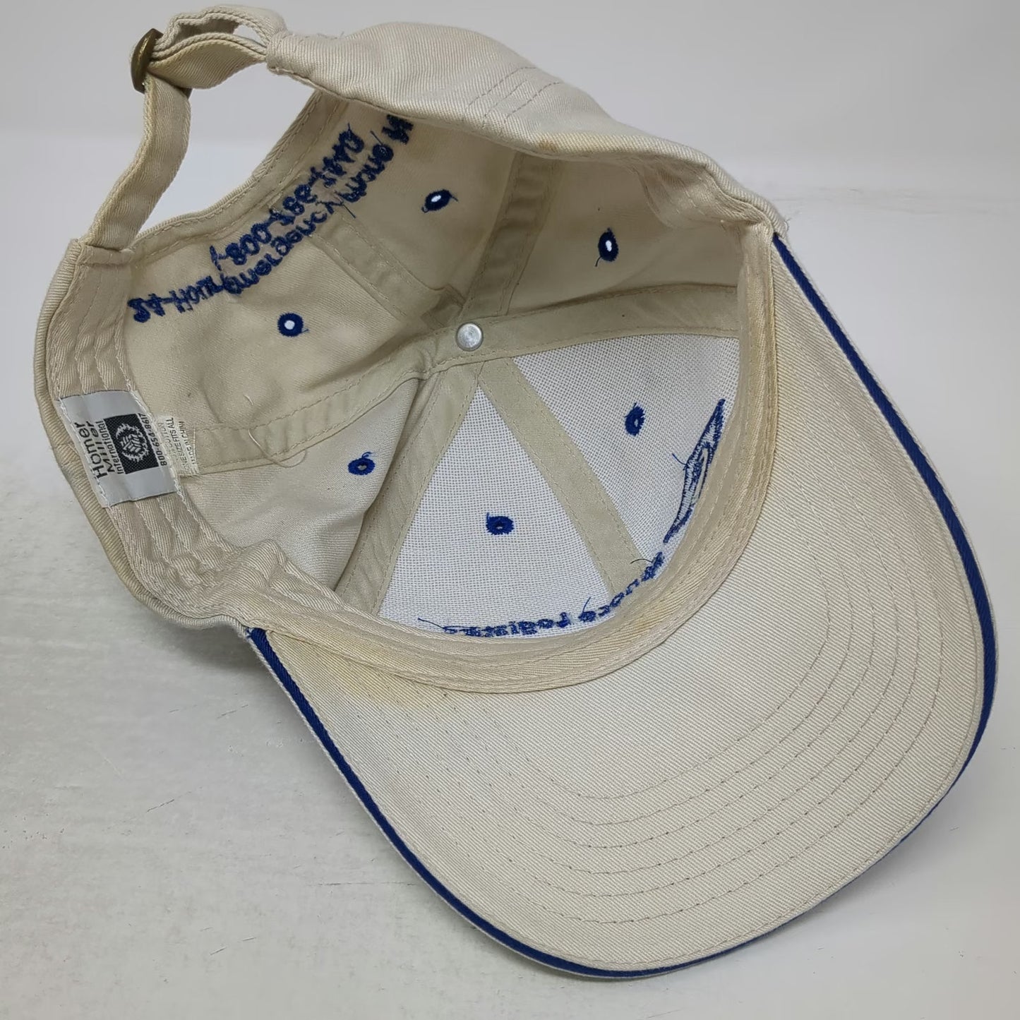 Homer Miller Sunoco Logistics Baseball Cap Beige One Size Cotton Slideback Hat