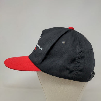 K-Products Men's Snapback Trucker Hat Black Red Embroidered Baker Specialty